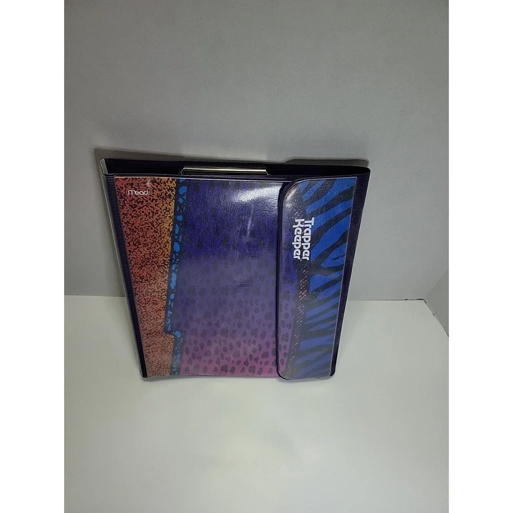 Trapper Keeper Mead Animal‎ Print Purple Pink Retro Vintage Binder School 80's